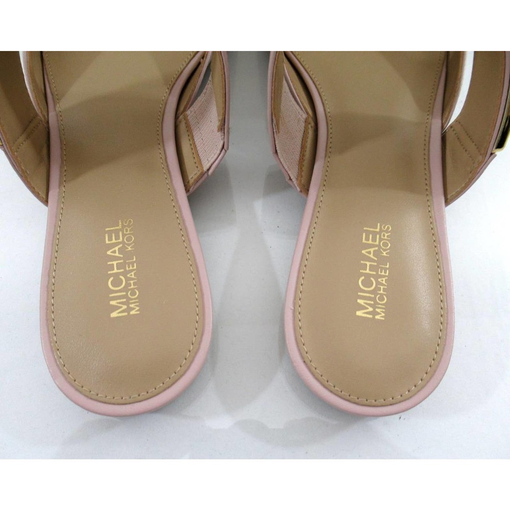 Michael Kors April Flex Flat Slip On Mule MK Logo Hardware Soft Pink - Picture 8 of 10